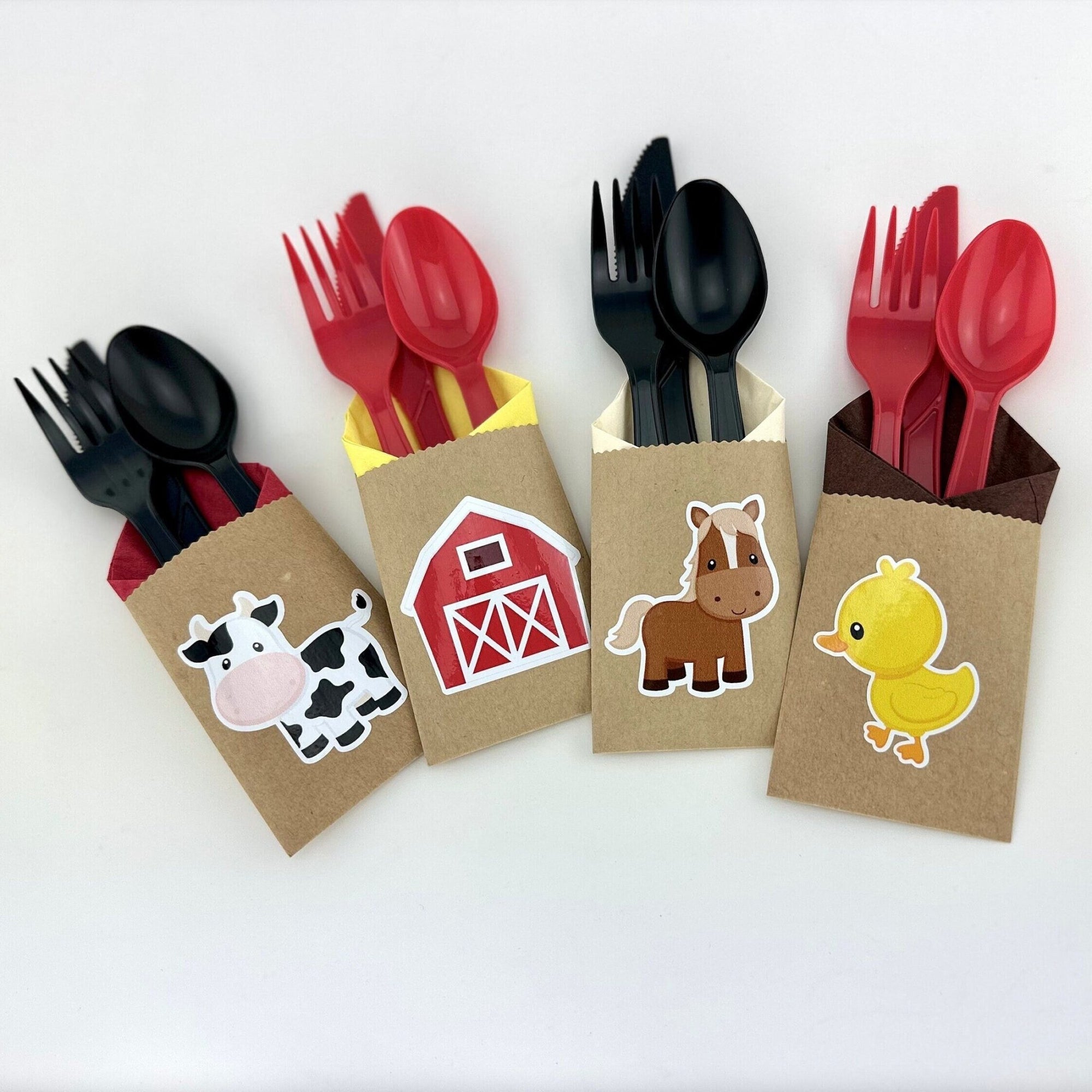 12-Set Farm Party Cutlery - Stesha Party