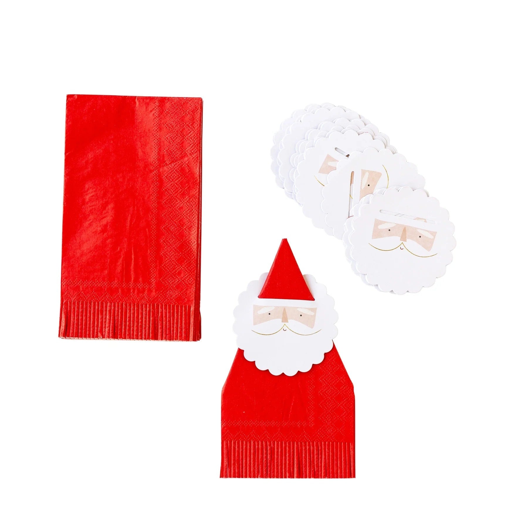 18 Santa Napkin & Ring Set - Stesha Party