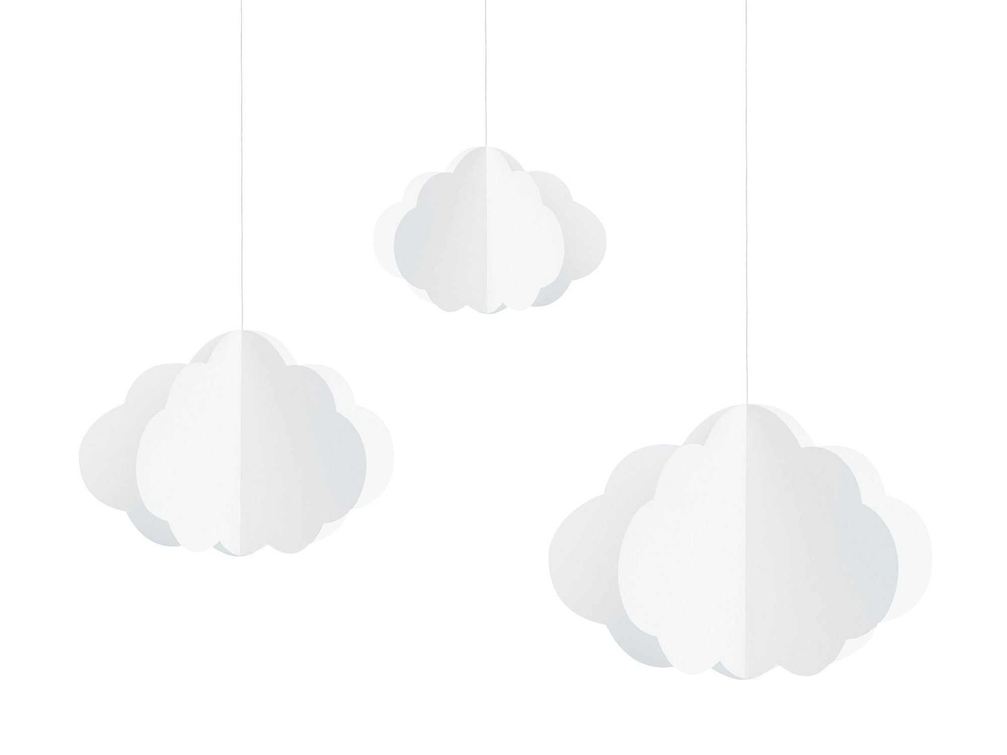 3D Paper Cloud Decorations 3ct - Stesha Party