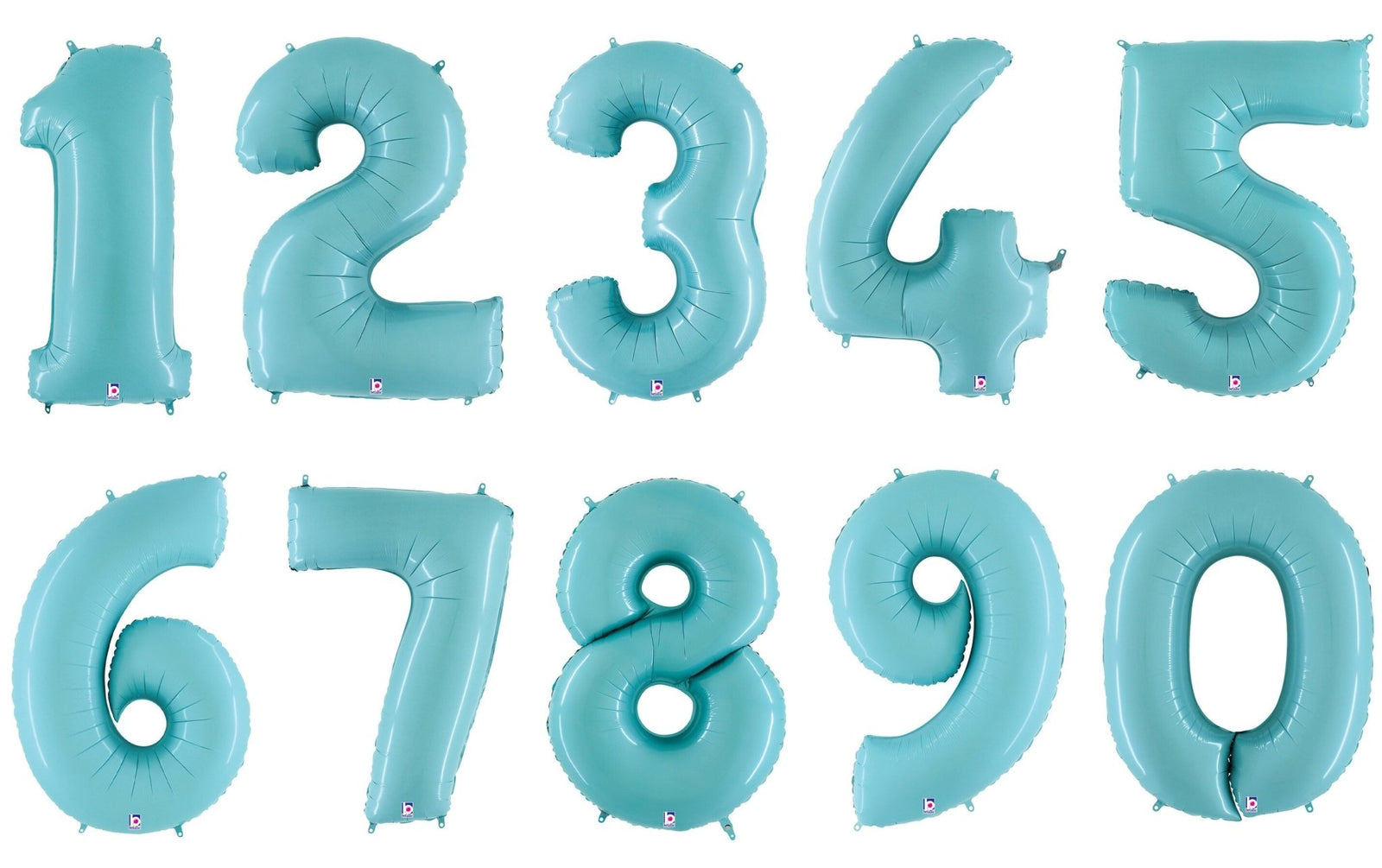 40" Pastel Blue Number Balloons - Stesha Party