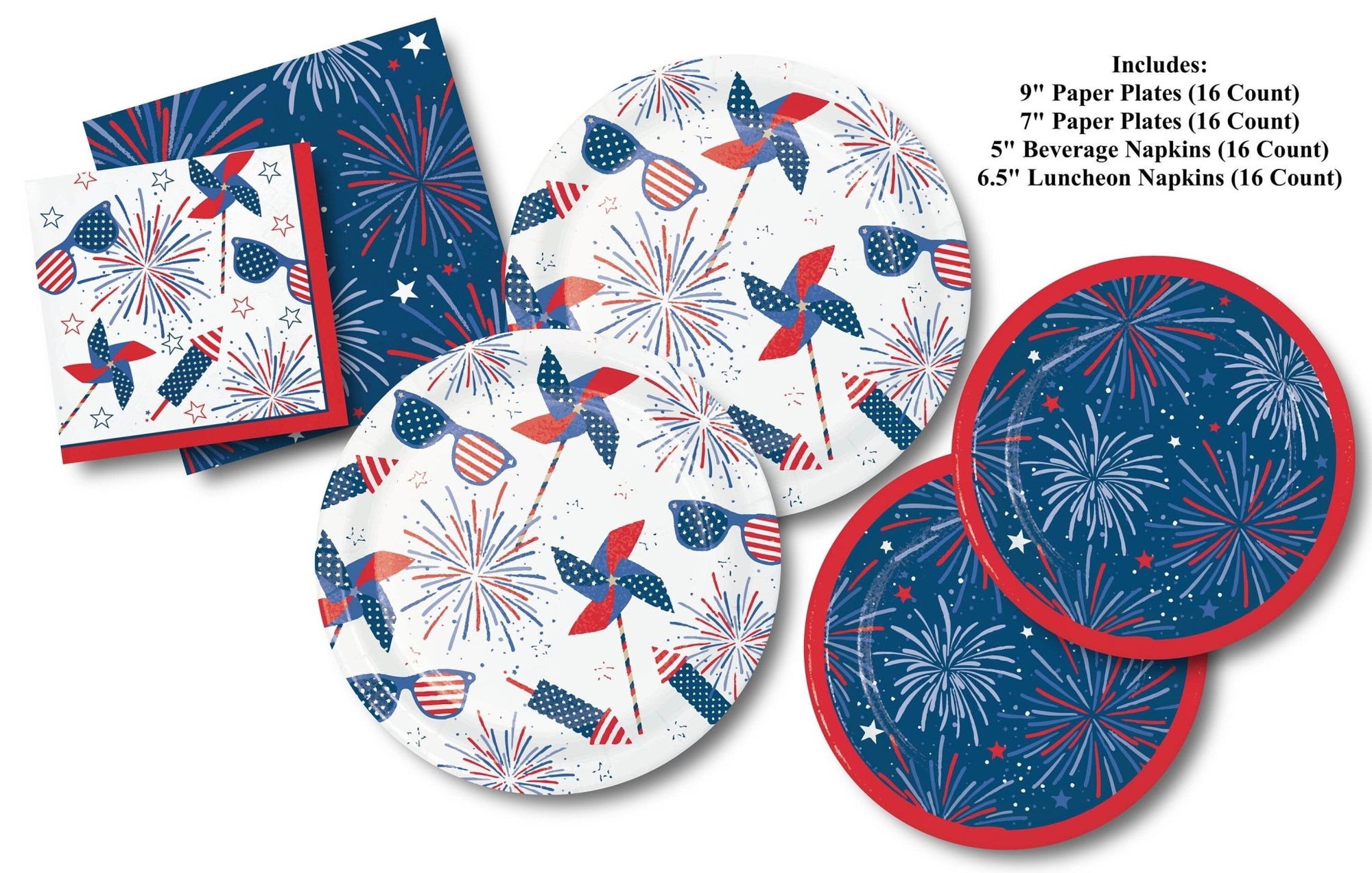 4th of July Plate & Napkin Bundle - Stesha Party