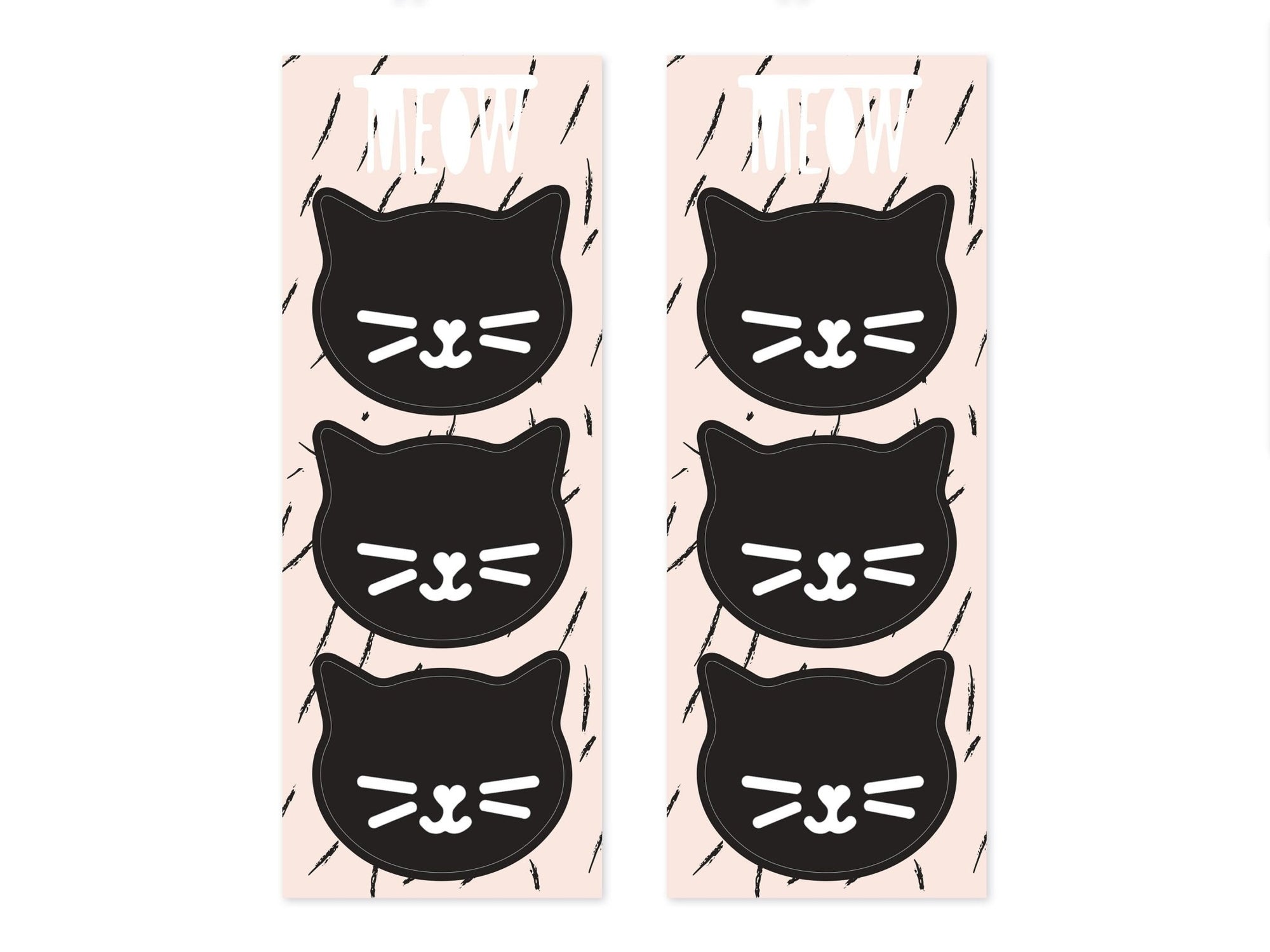 6 Pink Cat Party Favor Bags - Stesha Party