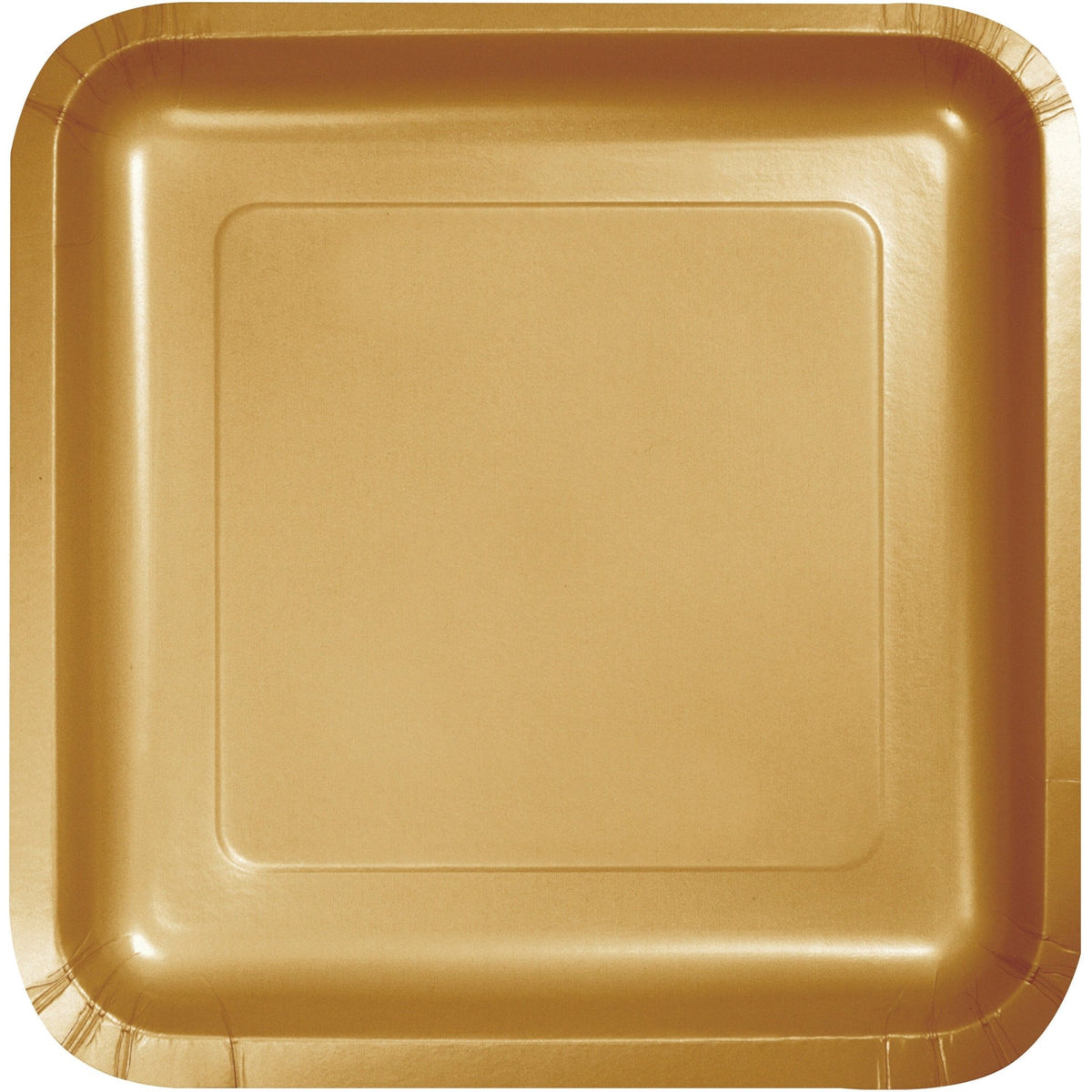 7&quot; Gold Square Paper Plates 18ct - Stesha Party