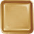 7" Gold Square Paper Plates 18ct - Stesha Party