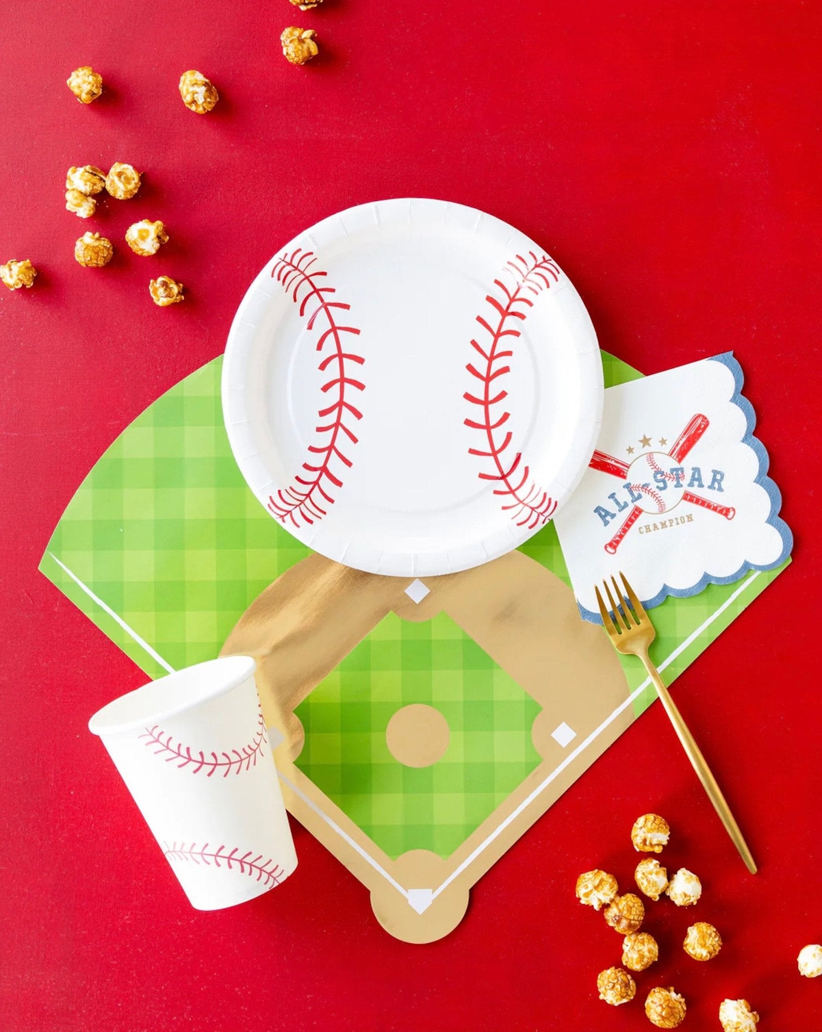 8" Baseball Paper Plates - Stesha Party