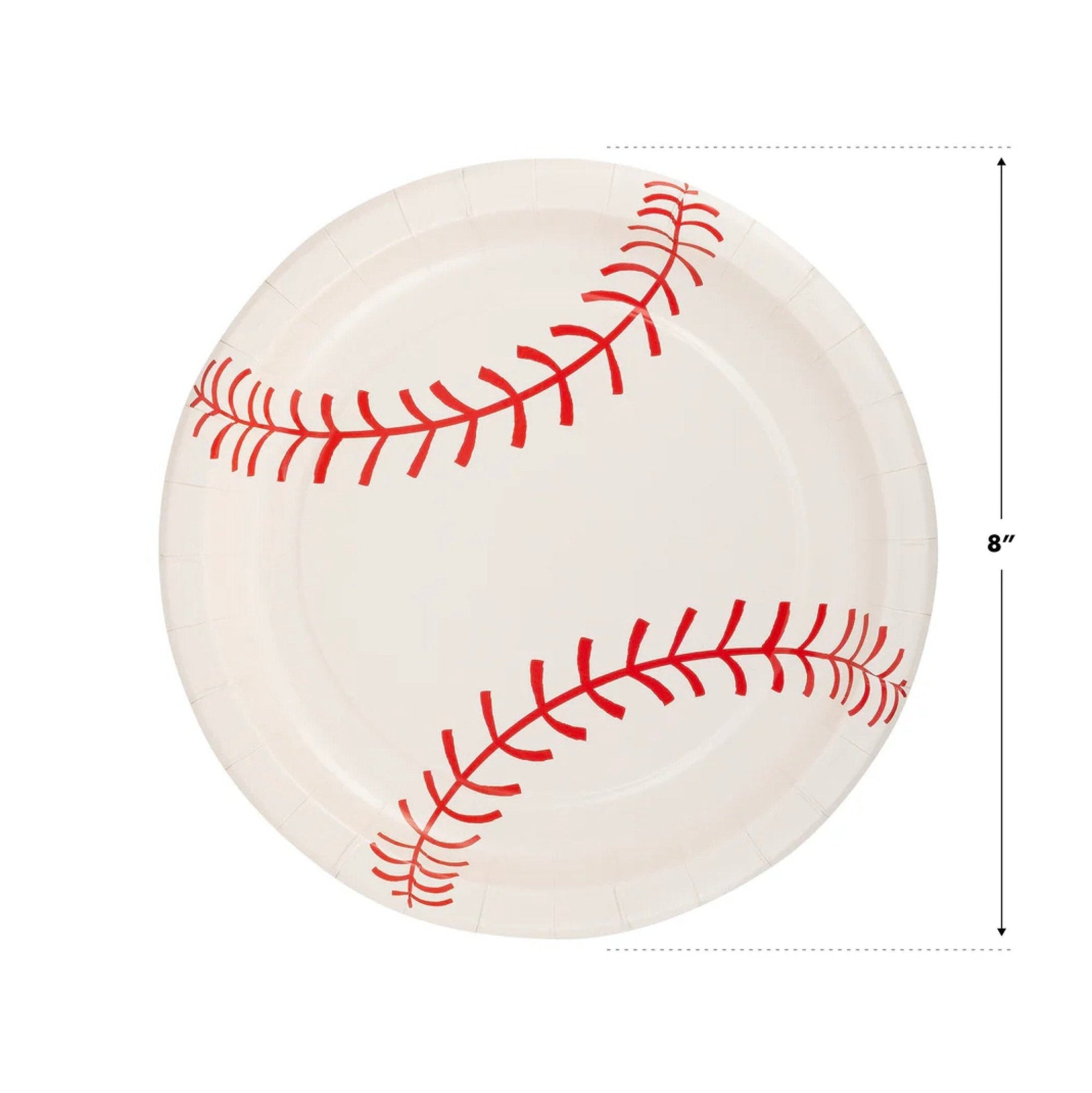 8" Baseball Paper Plates - Stesha Party