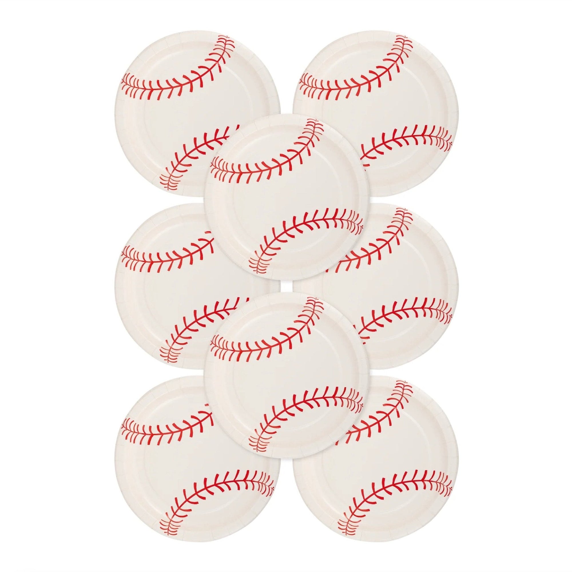 8" Baseball Paper Plates - Stesha Party