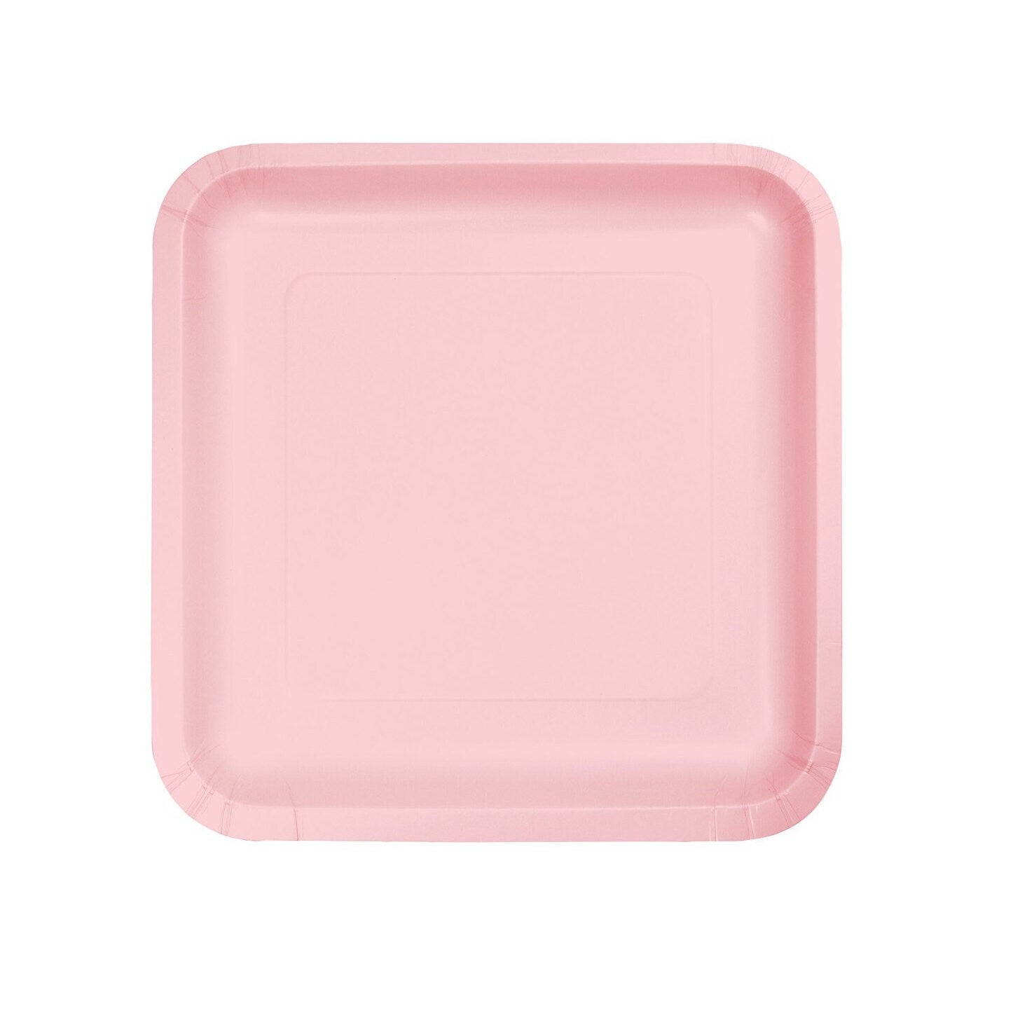 9" Square Pink Plates 18ct - Stesha Party