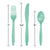 96 Sets Plastic Mint Cutlery - Stesha Party