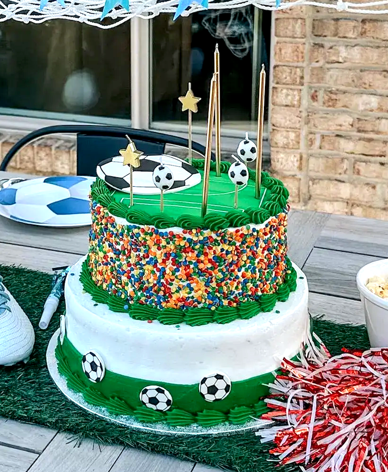 Soccer Birthday Cake Candles