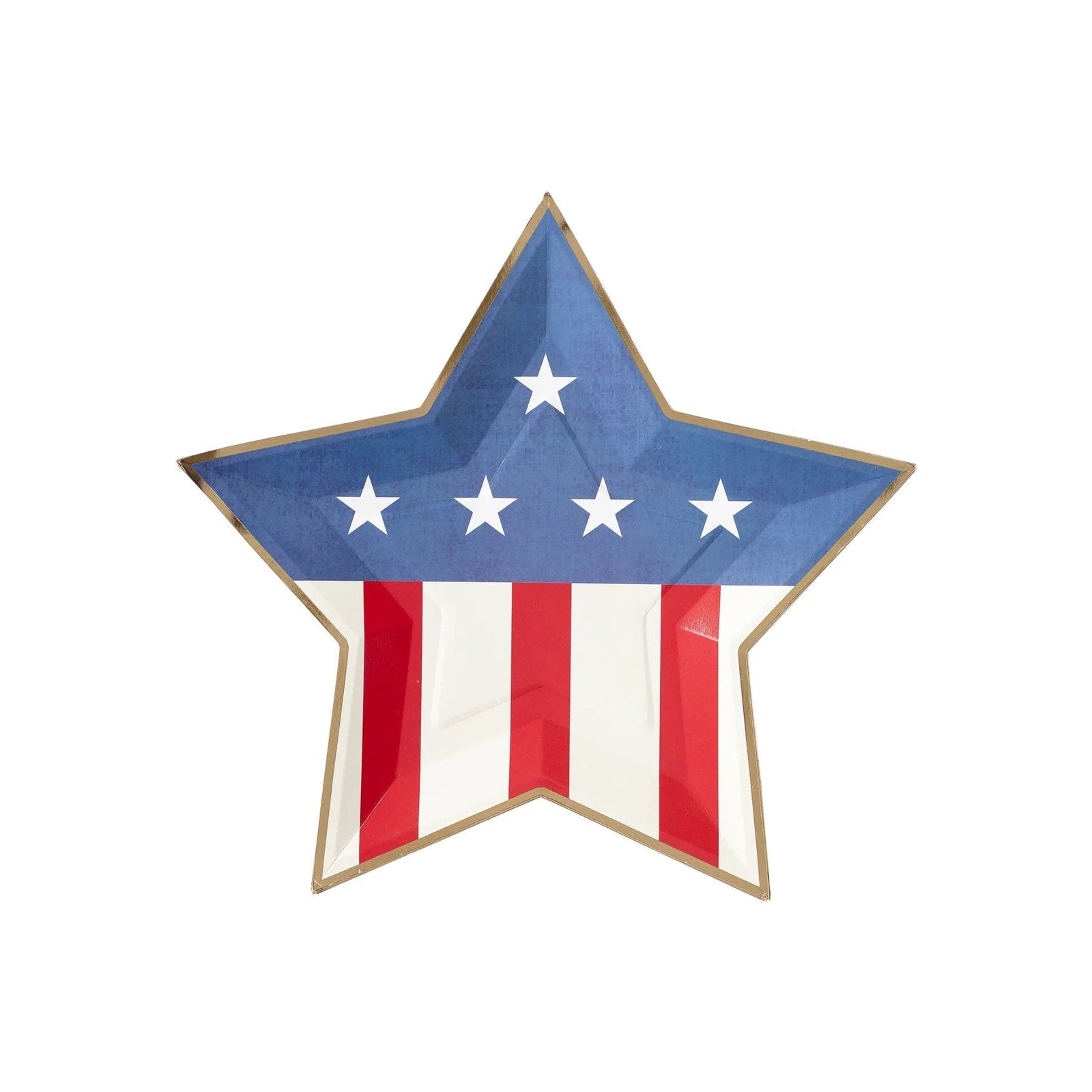 American Flag Star Plates - Stesha Party