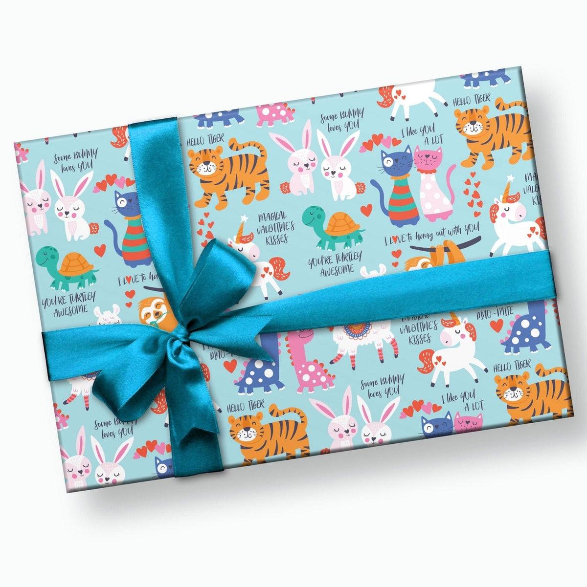 Animal Themed Valentine&#39;s Day Gift Wrap - Stesha Party