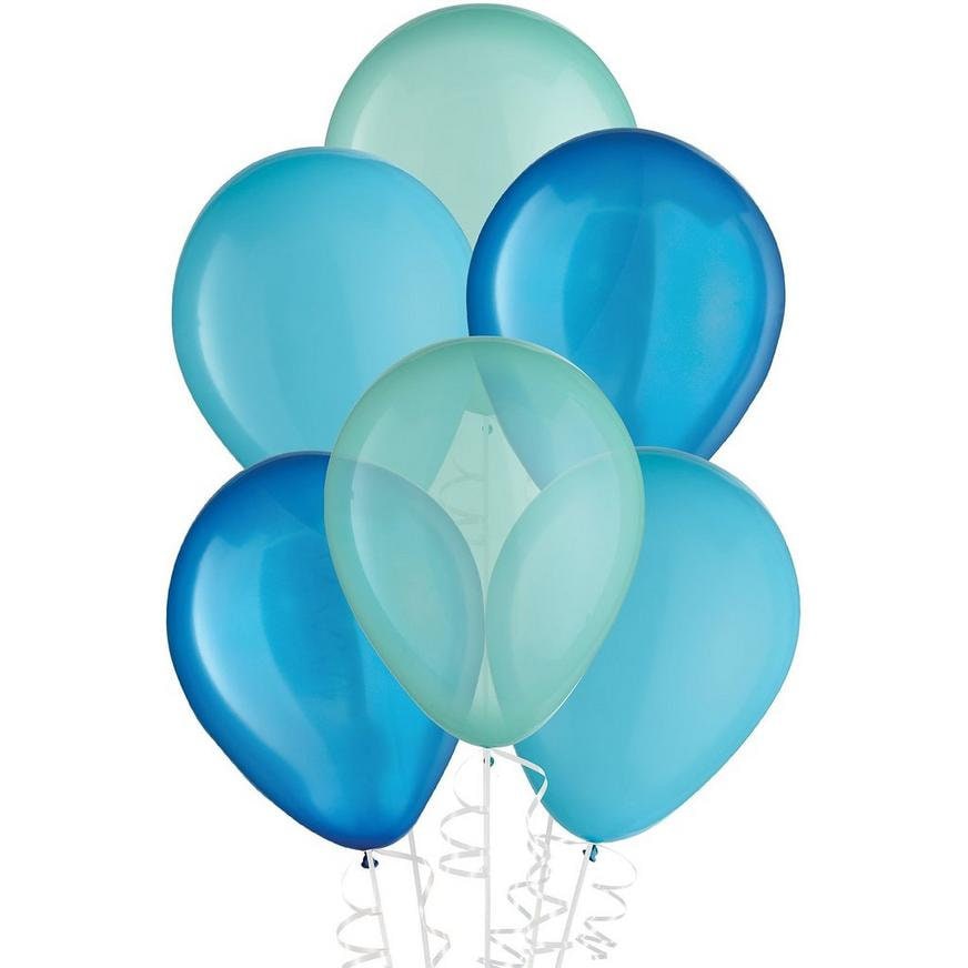 Aqua Blue & Mint Latex Balloons 25ct - Stesha Party