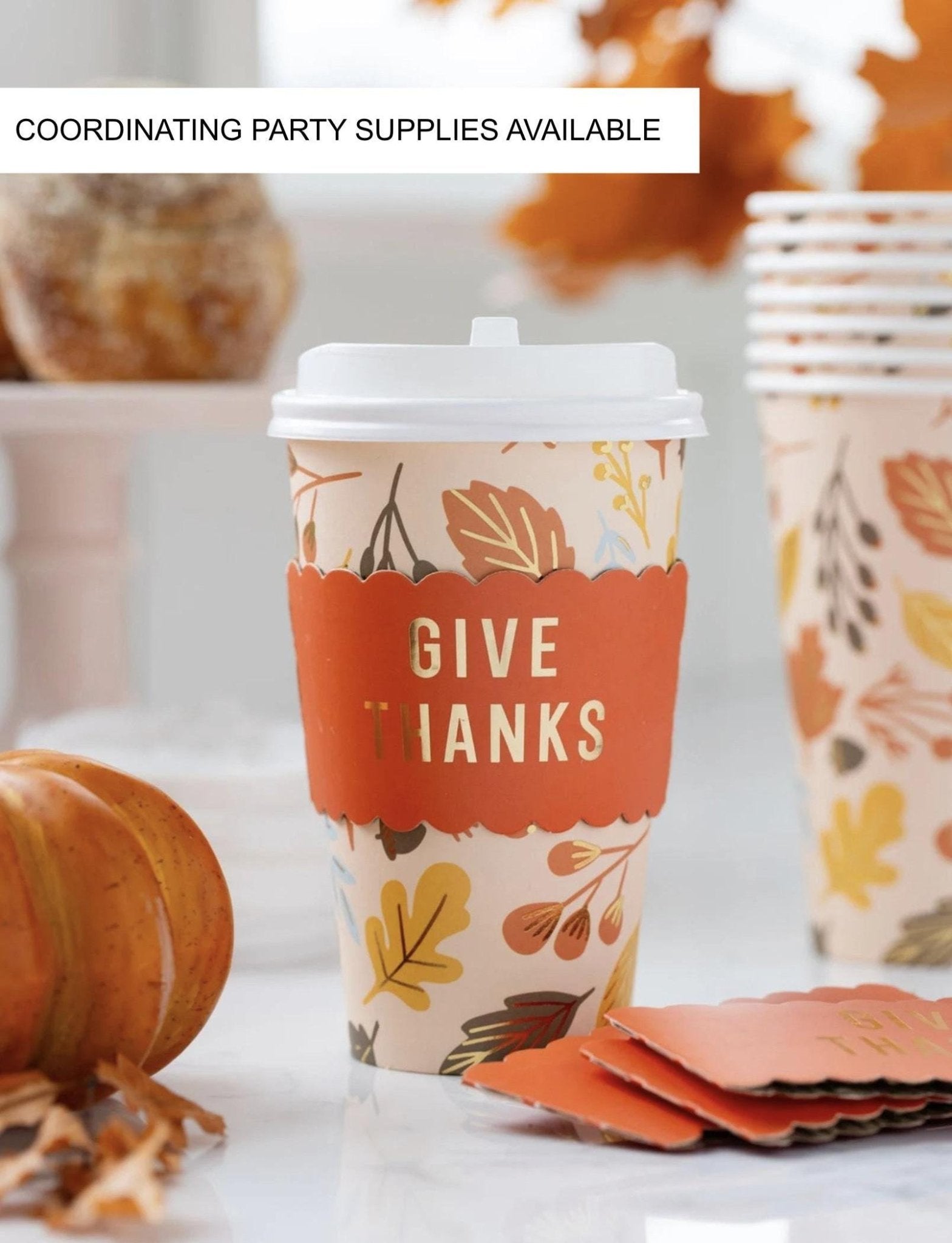 Autumn Leaf Beverage Napkins - Stesha Party