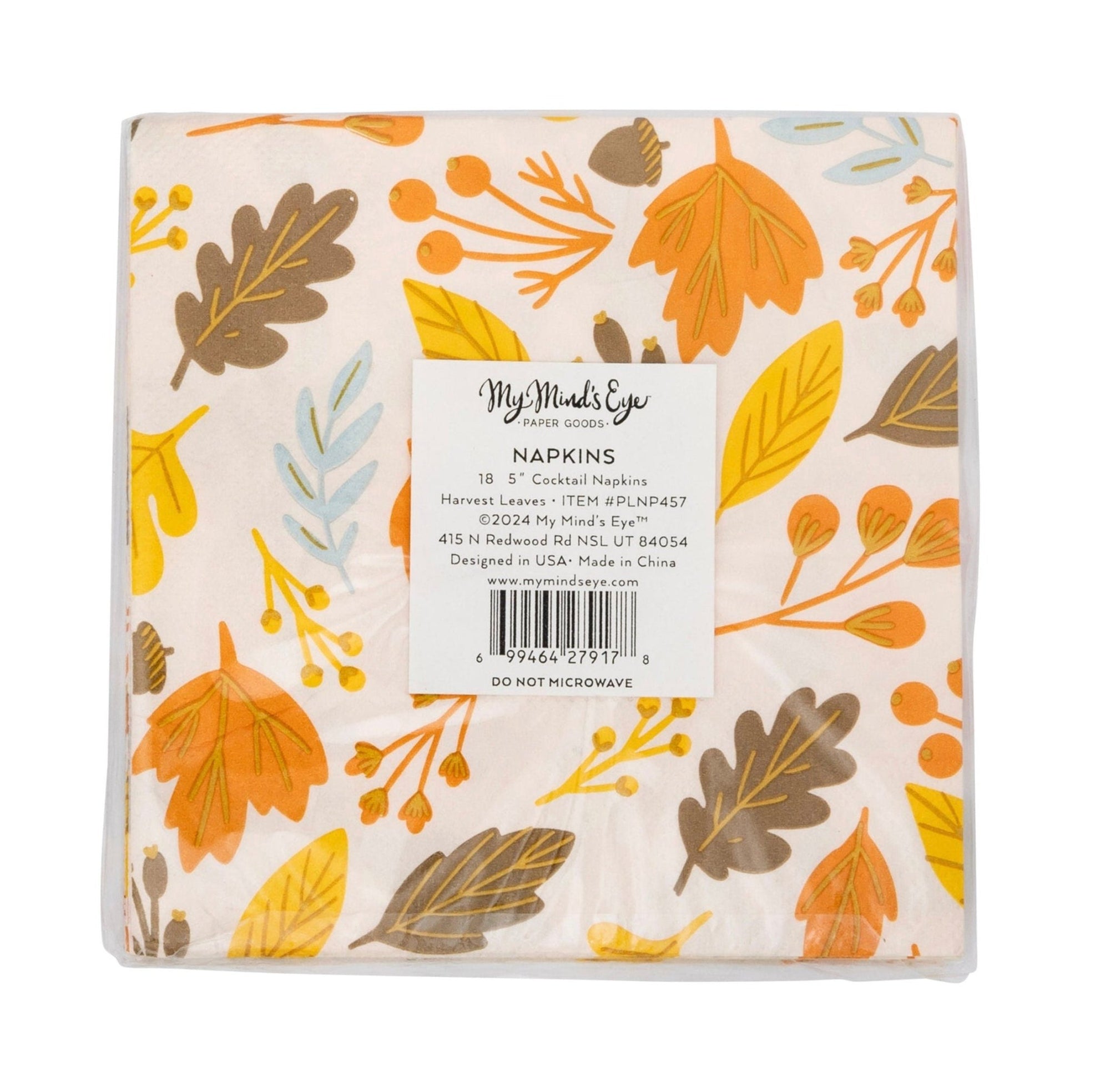 Autumn Leaf Beverage Napkins - Stesha Party