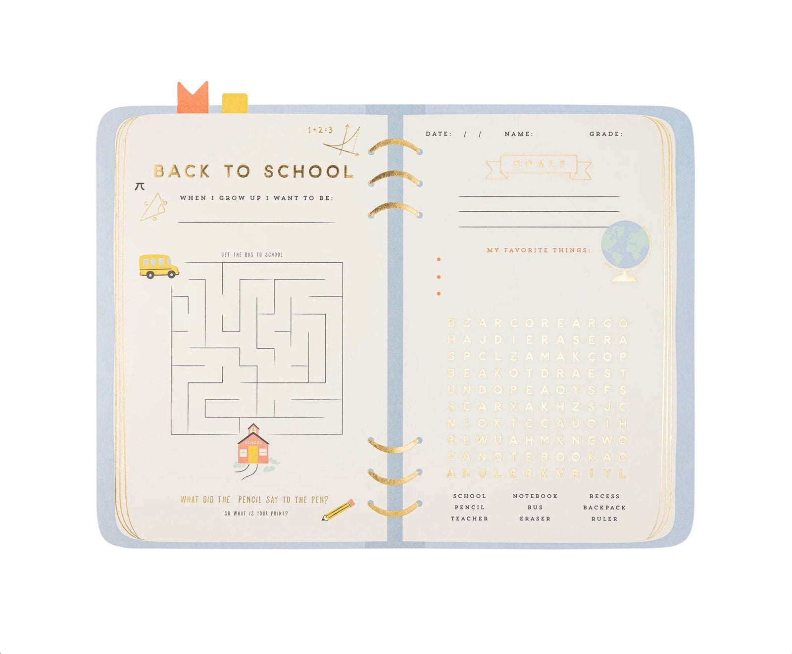 Back to School Paper Activity Placemats 12ct - Stesha Party