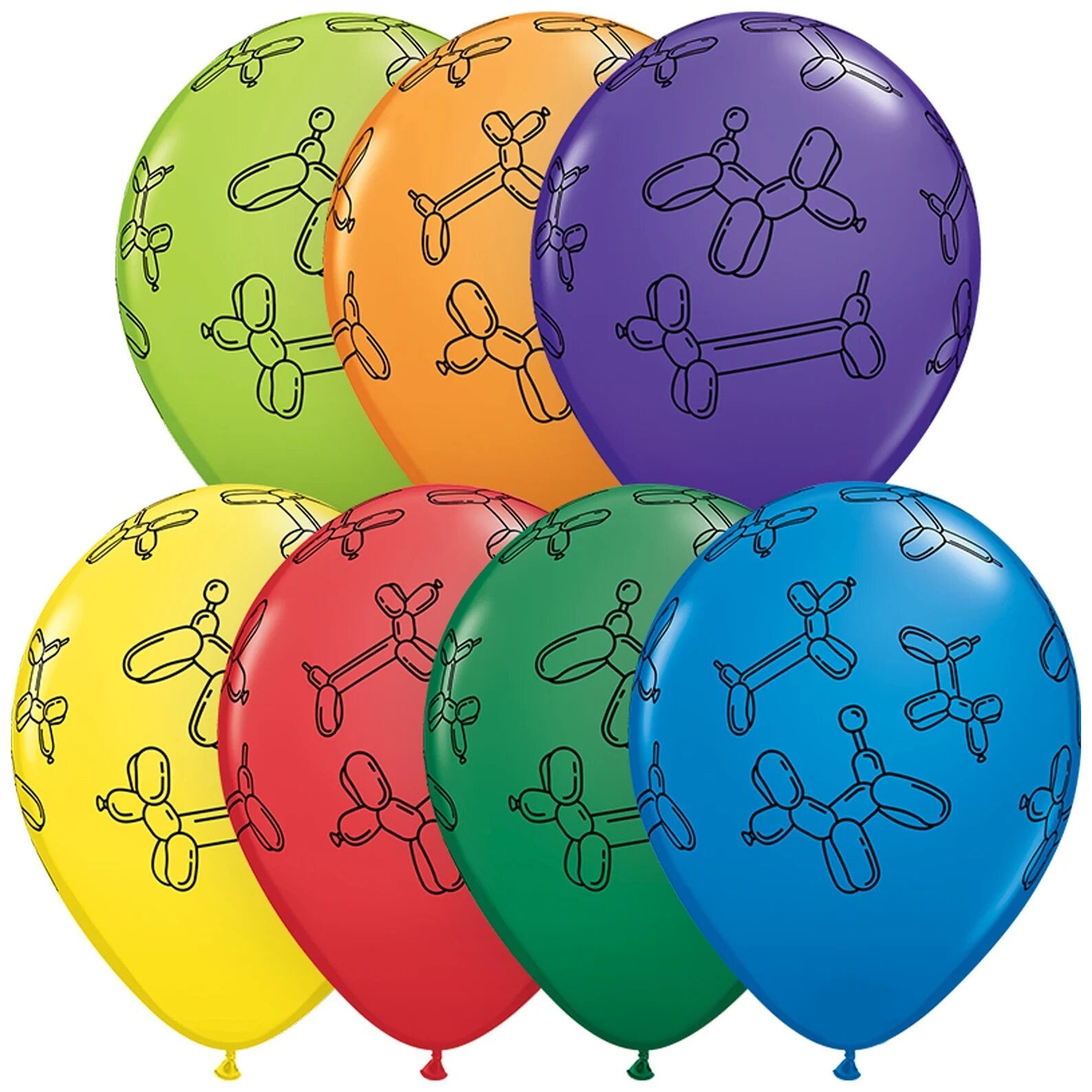 Balloon Dog Latex Balloons 5ct - Stesha Party