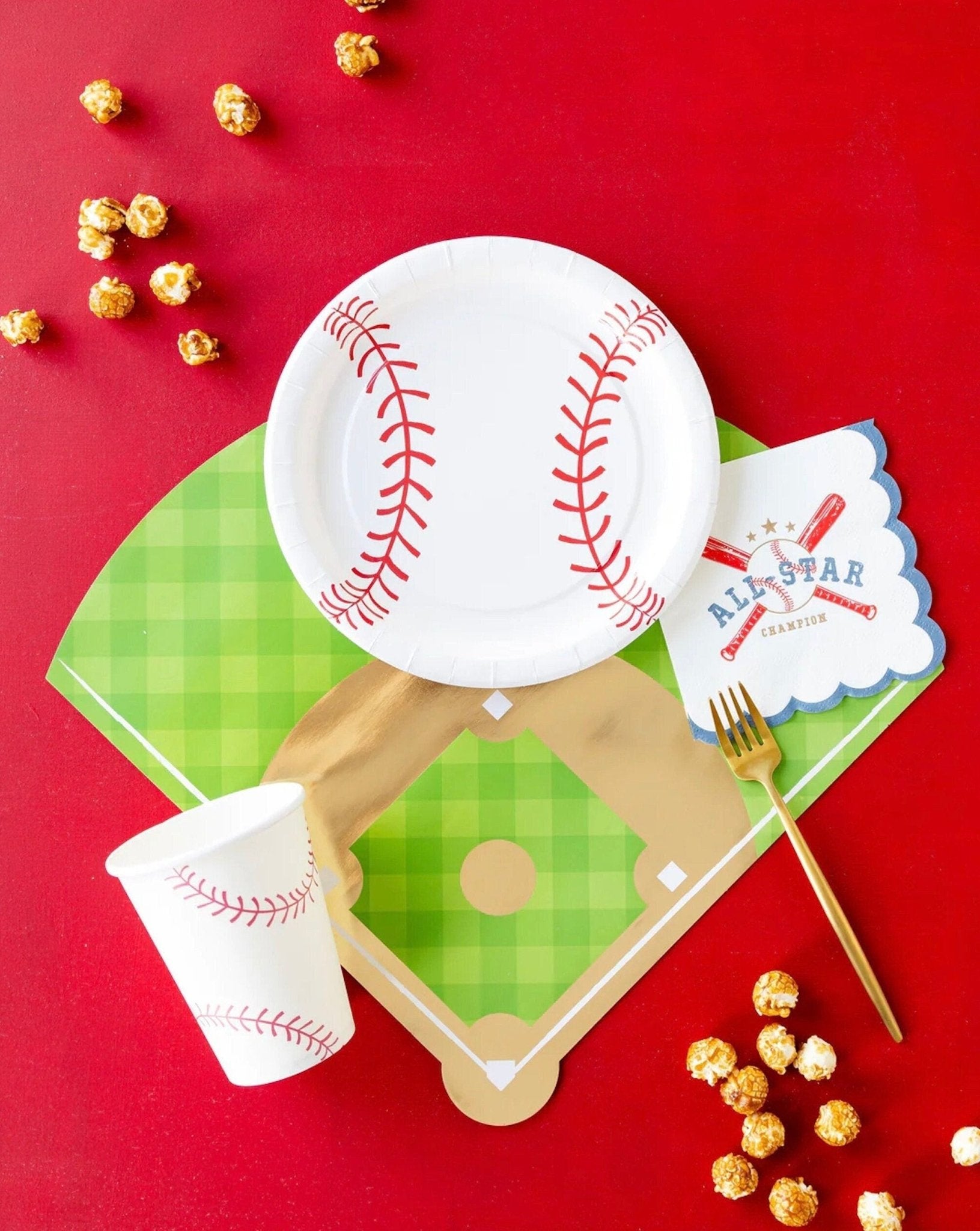 Baseball Field Paper Placemats 12ct - Stesha Party