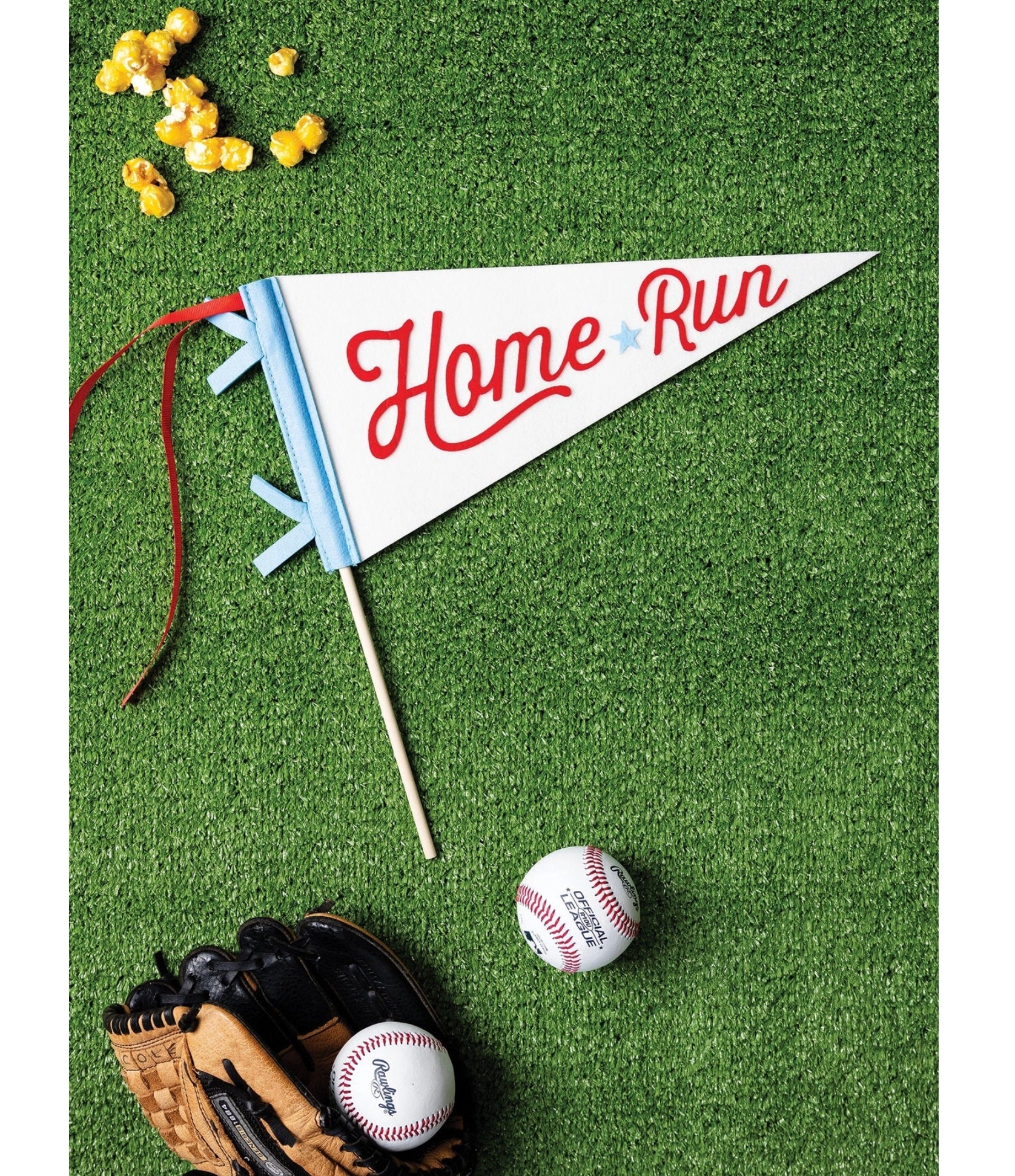 Baseball Home Run Felt Pennant - Stesha Party