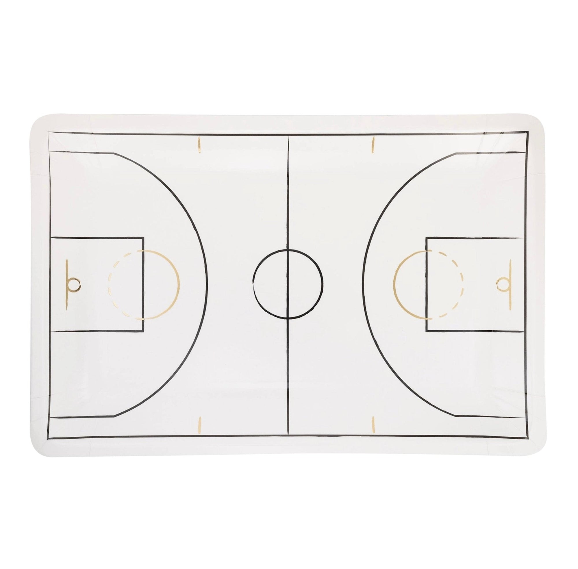 Basketball Court Party Plates 8ct - Stesha Party