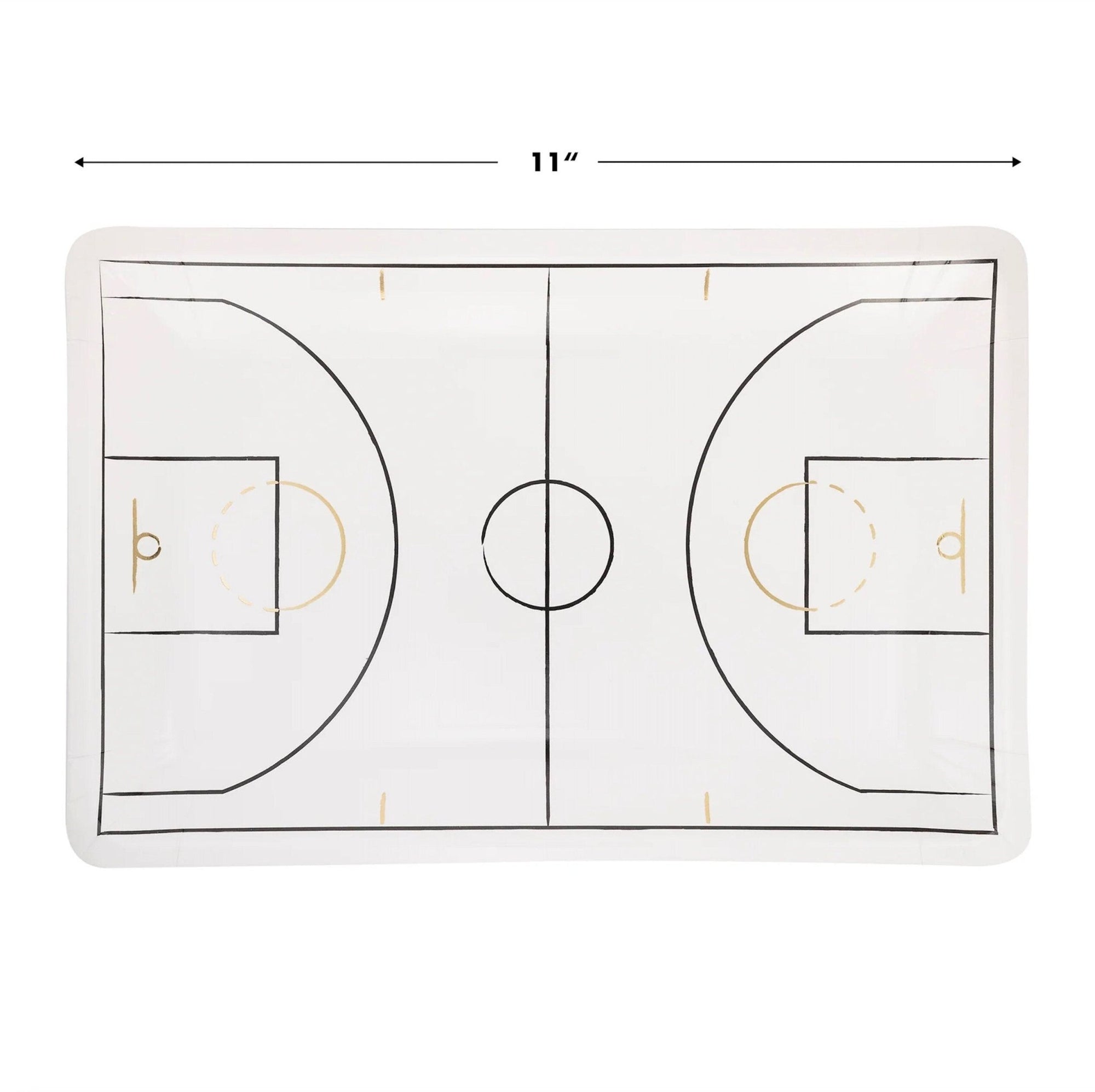 Basketball Court Party Plates 8ct - Stesha Party