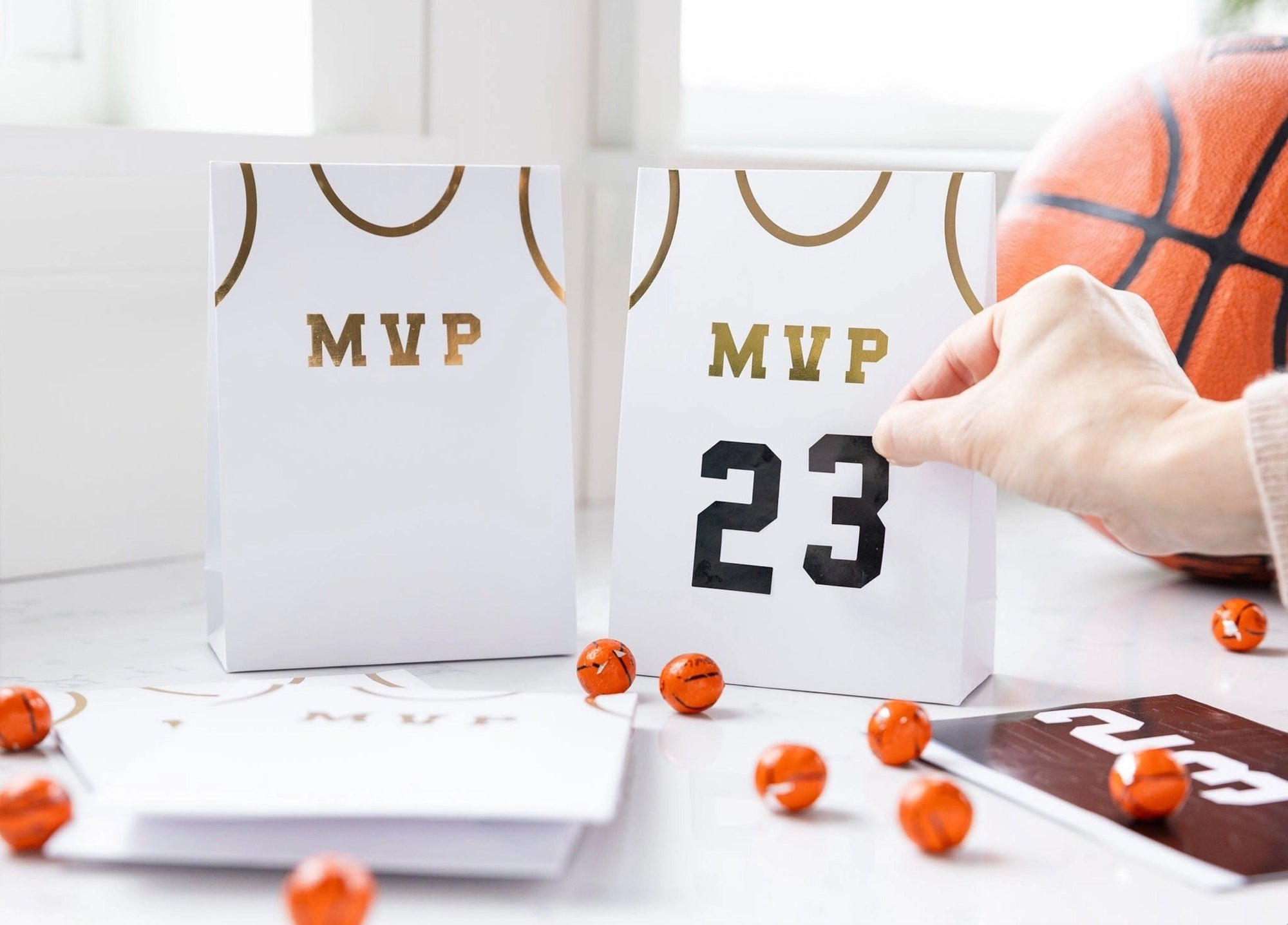 Basketball Favor Bags - Stesha Party