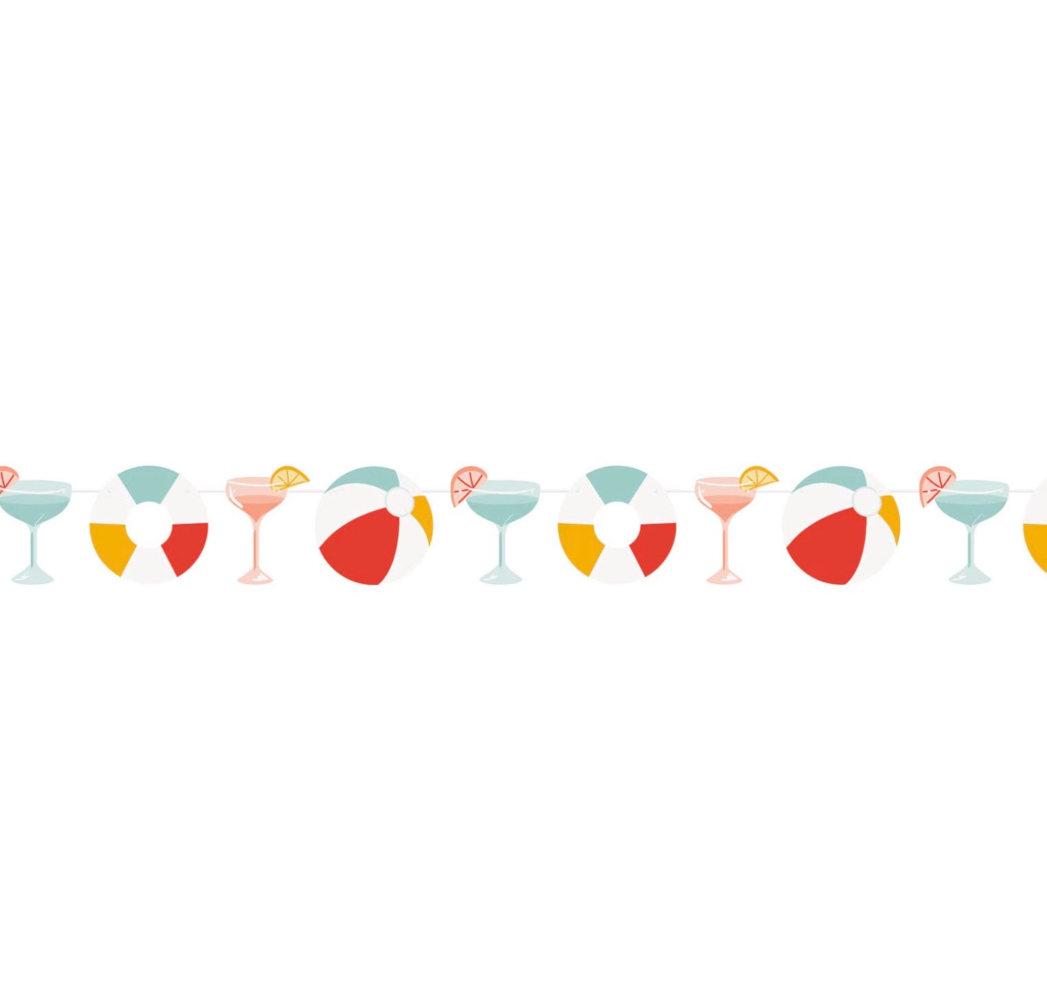 Beach Ball & Cocktails Banner - Stesha Party