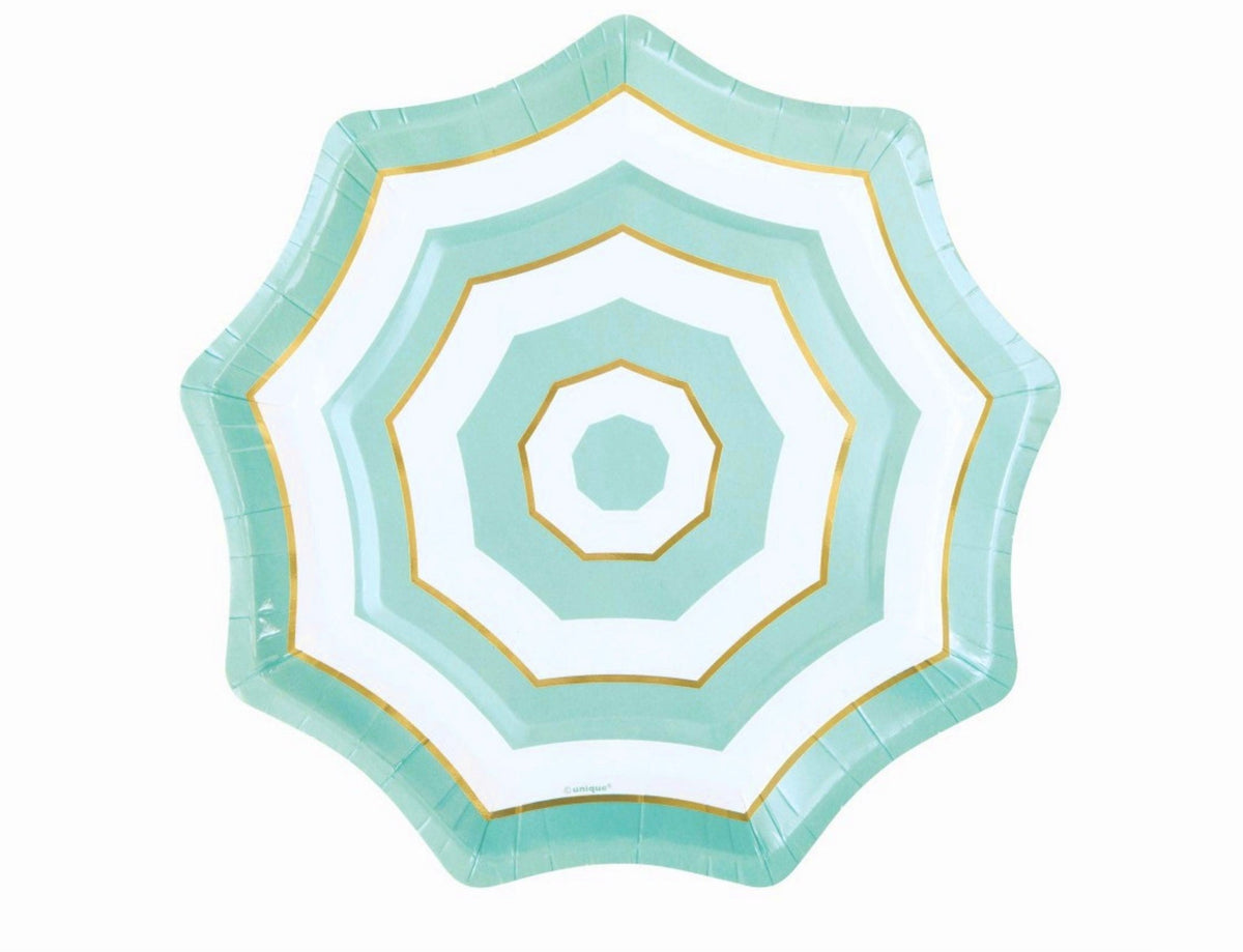 Beach Umbrella Birthday Plates - Stesha Party