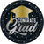 Black & Gold Graduation Party Paper Plates, Napkins & Confetti - Stesha Party