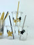 Black & Gold Star Plastic Cups 12ct - Stesha Party