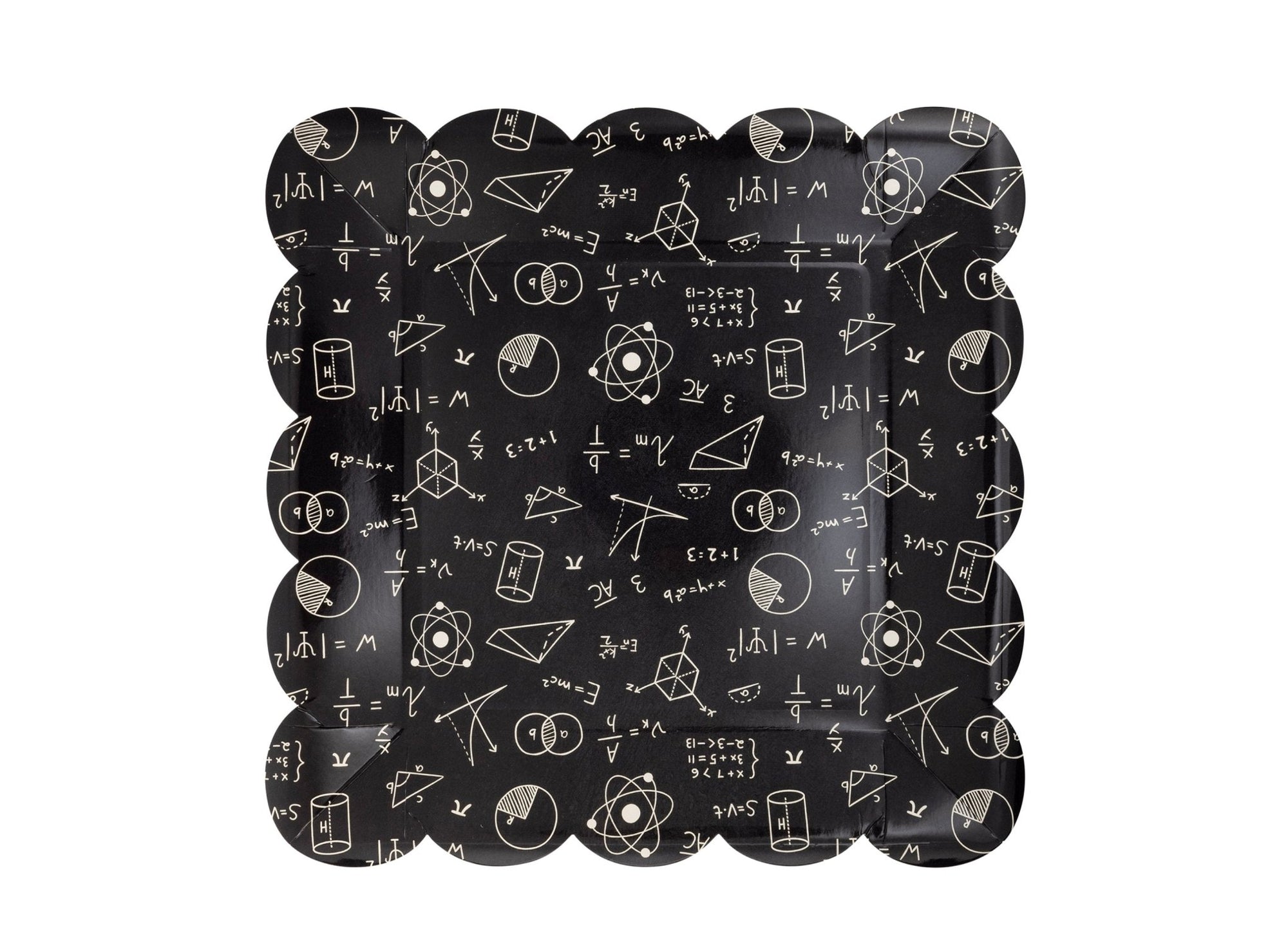 Black & White Math Equation Party Plates - Stesha Party