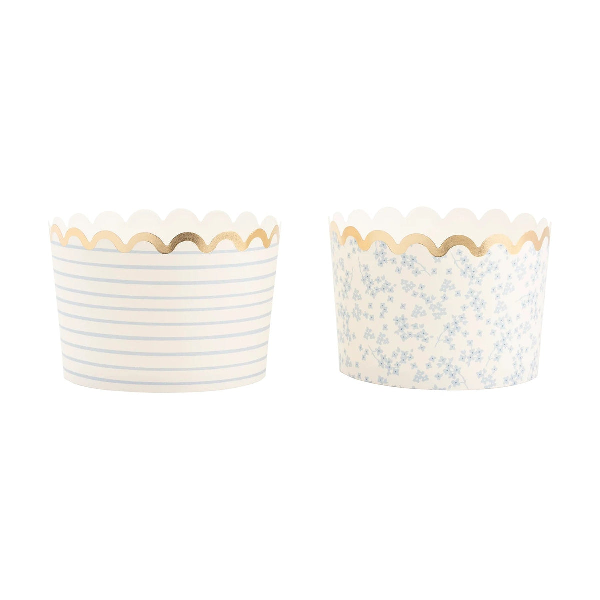 Blue Floral Baking Cups - Stesha Party