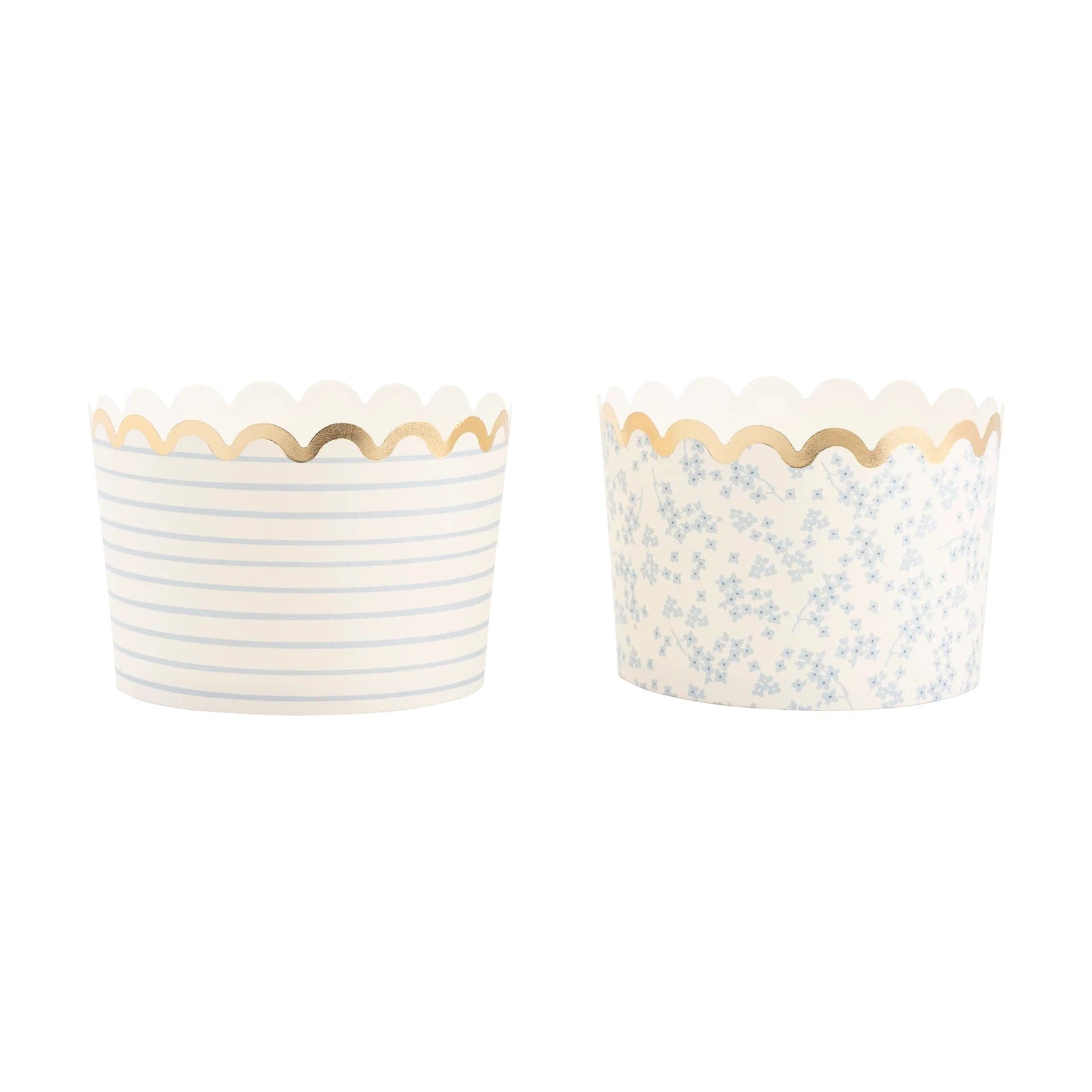 Blue Floral Baking Cups - Stesha Party