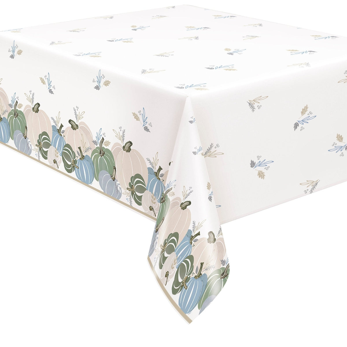 Blue &amp; Green Pumpkin Tablecloth - Stesha Party