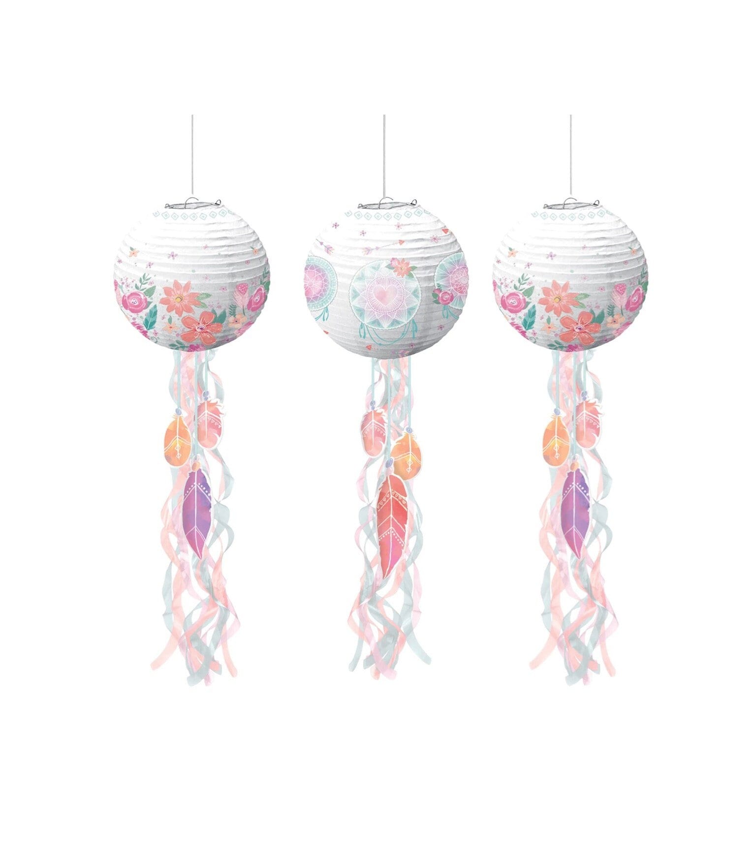 Bohemian Party Lanterns 3ct - Stesha Party