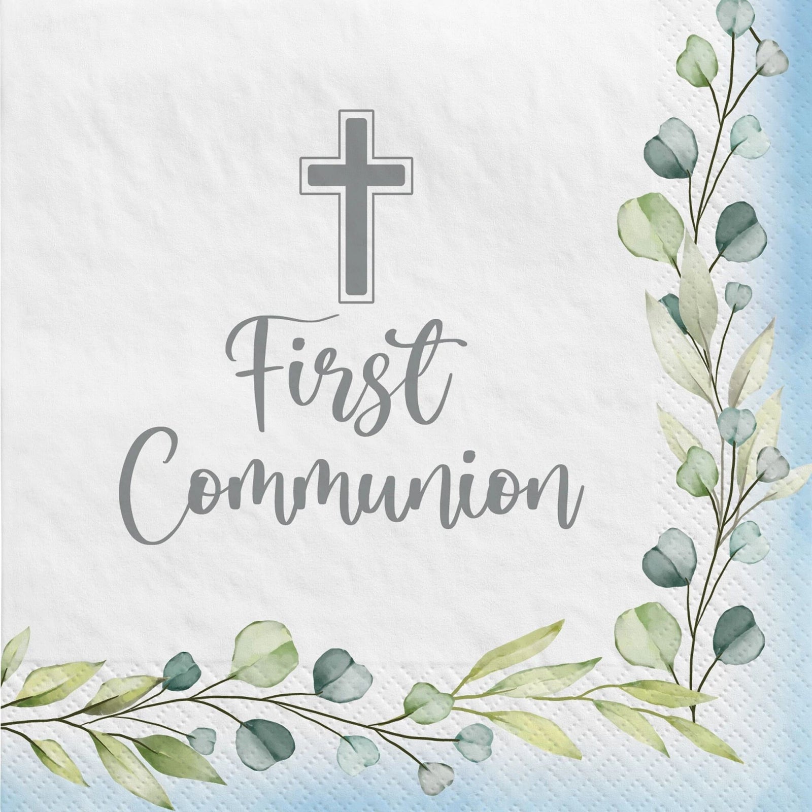 Boy First Communion Napkins 40ct - Stesha Party