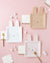 Brown, Pink & White Square Bunny Face Plates 9ct - Stesha Party
