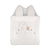 Brown, Pink & White Square Bunny Face Plates 9ct - Stesha Party
