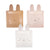 Brown, Pink & White Square Bunny Face Plates 9ct - Stesha Party