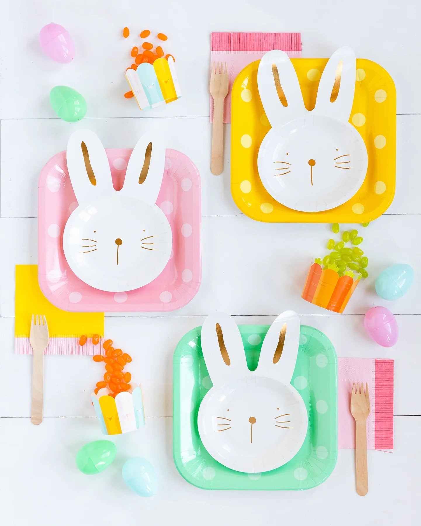 Bunny Paper Cake Plates 8ct - Stesha Party