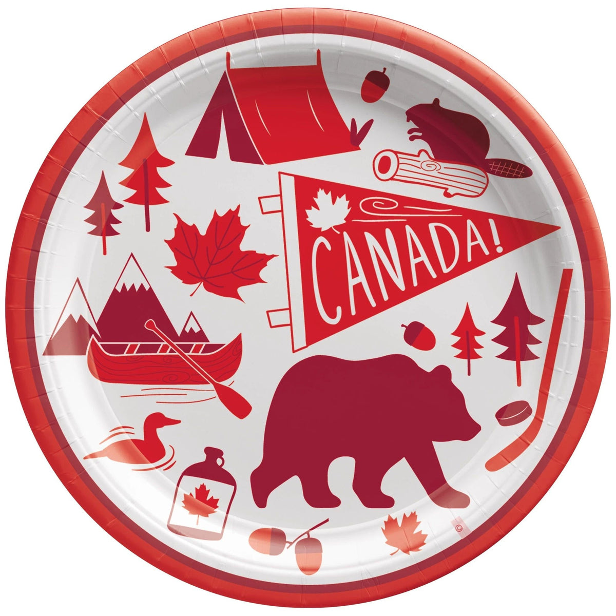 Canada Day Party Plates - Stesha Party