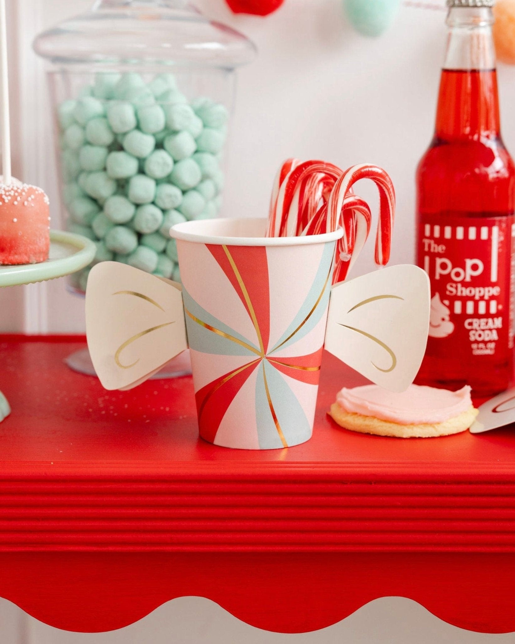 Candy Cane Party Cups - Stesha Party