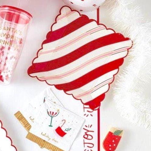 Candy Cane Plates - Stesha Party