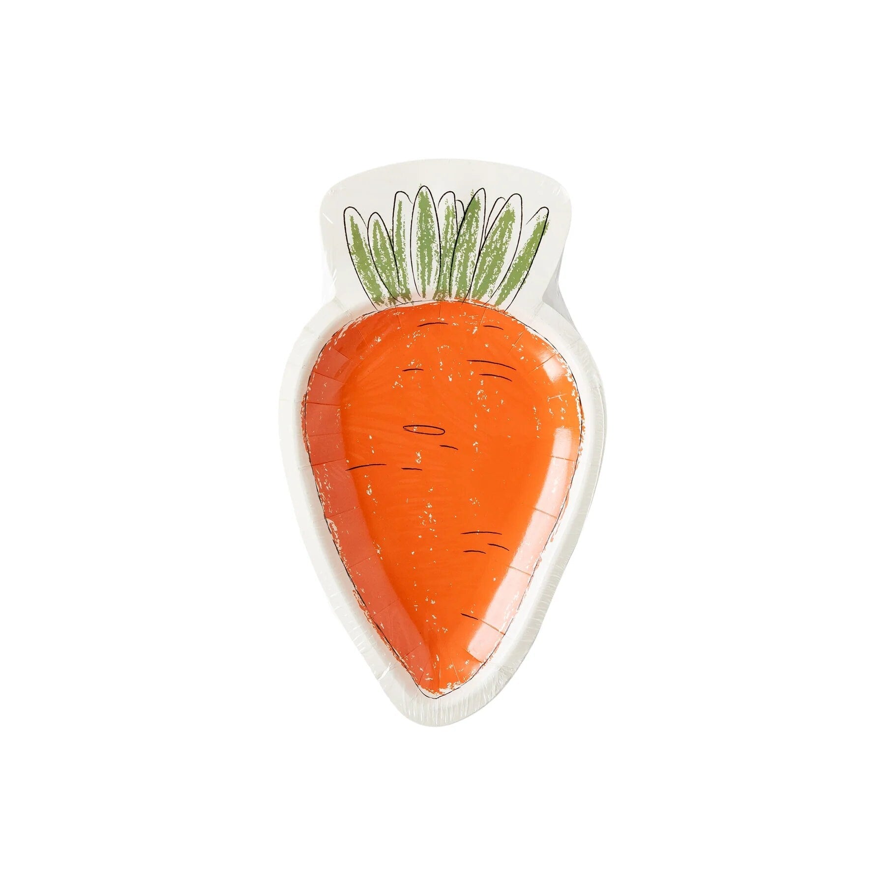 Carrot Paper Plates 8ct - Stesha Party