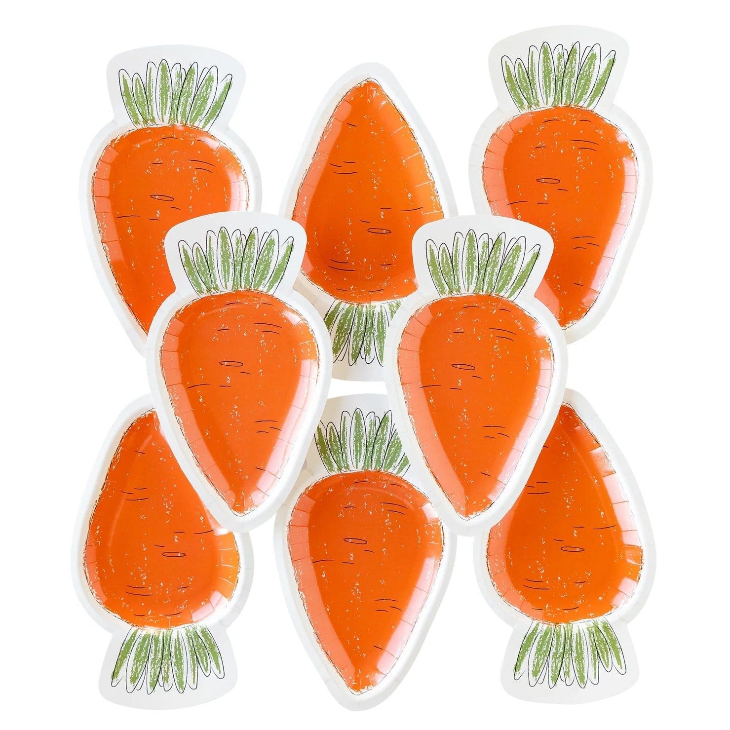 Carrot Paper Plates 8ct - Stesha Party