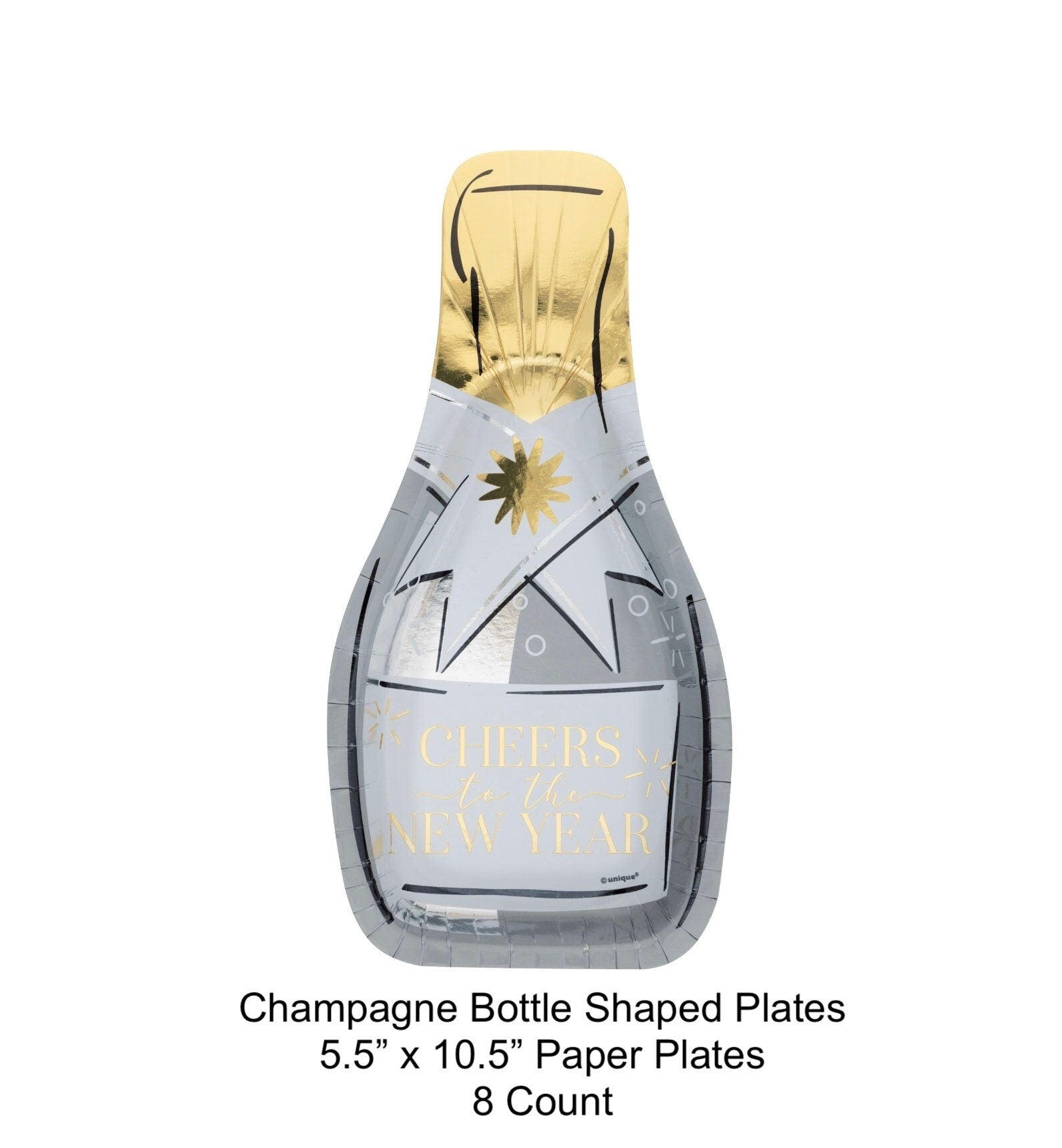 Champagne Bottle Plates - Stesha Party