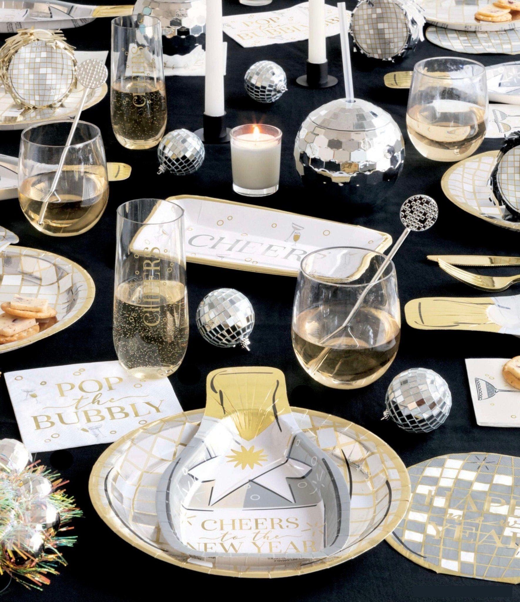 Champagne Bottle Plates - Stesha Party