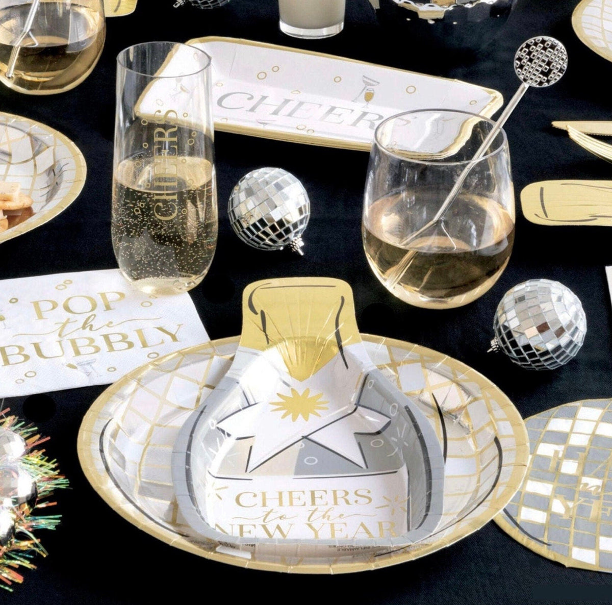 Champagne Bottle Plates - Stesha Party