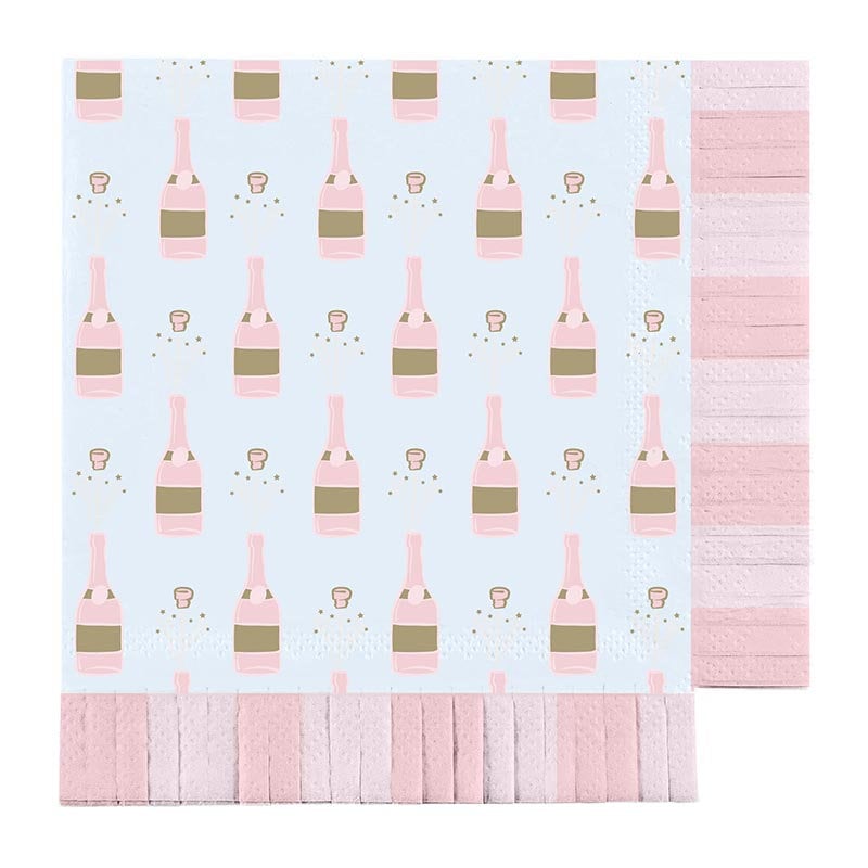 Champagne Bridal Fringe Napkins - Stesha Party