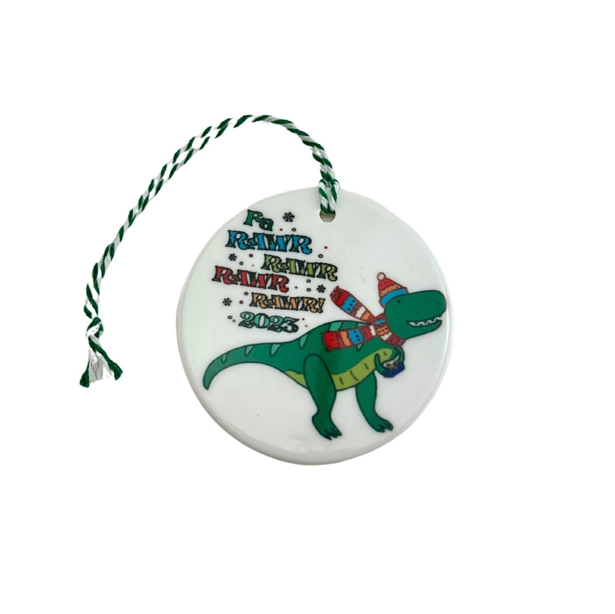 Christmas Dinosaur Ornament - Stesha Party